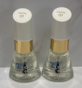 2 Revlon Liquid Nail Wrap Instant Strengthener Polish - 01 Crystal - 3/8 oz - Picture 1 of 2