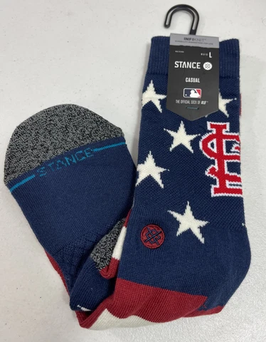 Men’s STANCE St Louis Cardinals Brigade Crew Socks USA Salute Size 9-13 Large Cover