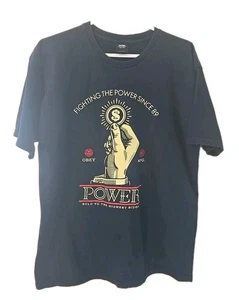 Obey: Fighting The Power T-shirt Blue Men's Large - Picture 1 of 12