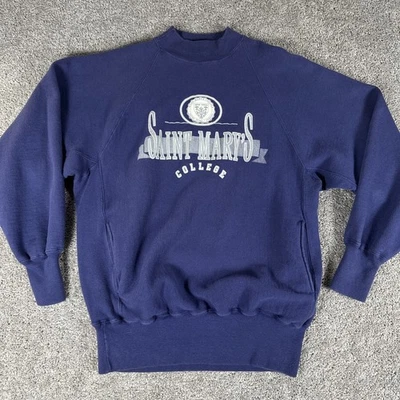Sudadera De Colección Champion Tejido Inverso Hombres XL (Se Ajusta a L) Saint Marys College ND 80s Foto 1 de 4