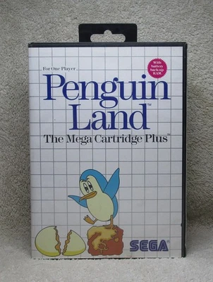 Official 1987 Sega Master System PENGUIN LAND Video Game with Manual - Image 1 of 4