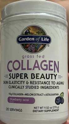 Garden of Life Grass Fed Collagen Super Beauty - Blueberry Acai 9.52 oz Pwdr - Image 1 of 2