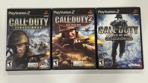 Playstation 2/PS2 Call Of Duty Lot, Comes w/ 1, 2, World At War-Complete/Tested - Picture 1 of 5