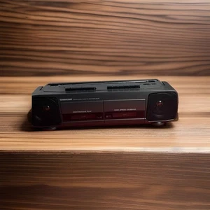 Vintage Samsung WG 265 AM/FM Radio Dual Cassette Recorder Boom Box Works Great - Picture 1 of 9