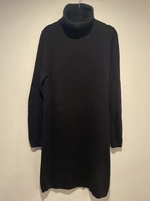 J Crew Mercantile Women’s L Wool Blend Sweater Dress Turtleneck Extra Soft Black - Image 1 of 4