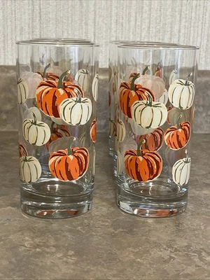 Vasos Royal Norfolk Libbey otoño calabaza 16 oz - Juego de 6 Foto 1 de 4