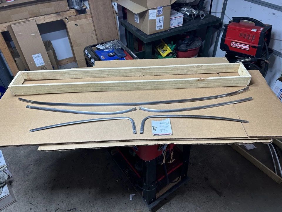 72-80 Dodge D100 W100 TRUCK - Chrome 5 Pc Windshield TRIMS Surround window TRIM - Image 1 of 4