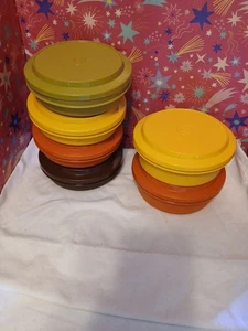 Tupperware Seal N Serve 6 Schüsseln mit Deckel 1207, 1253 mit Deckel, Vintage - Bild 1 von 3