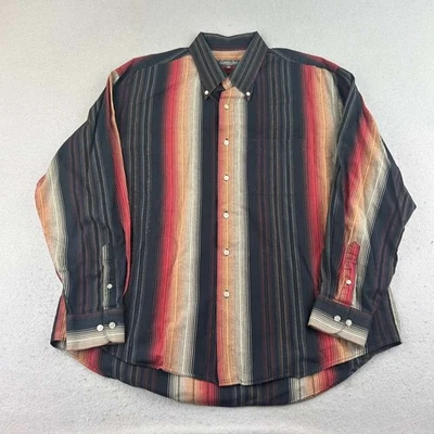 Cpacka Jack Shirt Mens XL Black Striped Button Up Lightweight Long Sleeves Italy - Image 1 of 4