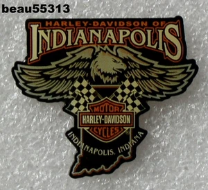 ⭐H-D OF INDIANAPOLIS INDANA HARLEY DAVIDSON DEALER VEST JACKET PIN - Picture 1 of 1