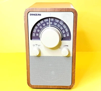 ⚡UNTESTED⚡SANGEAN WR-15 AM/FM RECEIVER TABLETOP RADIO WOODEN CABINET ANALOG DIAL - Image 1 of 4