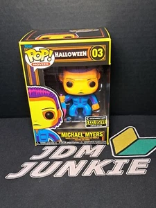 Michael Myers Funko Pop! Movies #03 EE Exclusive Black Light with Protector - Picture 1 of 6