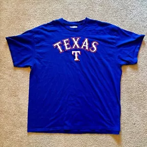 Camiseta para hombre Majestic Texas Rangers adulto 2XL azul MLB - Imagen 1 de 2