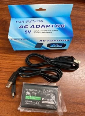 Adaptador de corriente alterna de pared para el hogar Cargador de 5v para Sony PSVita Cable USB incluido ¡NUEVO! Foto 1 de 4