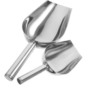 2Pcs Flour Shovel Ice Cube Shovel Stainless Steel Ice Cube Scoop Kitchen - Picture 1 of 12