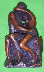 Bronze Figur der Kuss nach einem Werk von Rodin - Bild 1 von 7