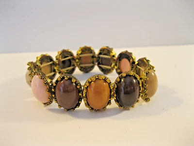 Pulsera elástica Lia Sophia - marrón/bronceado/crema/rosa Foto 1 de 3