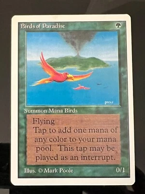 Magic the Gathering MTG Unlimited Birds of Paradise NM (Beta Bob) - Image 1 of 4