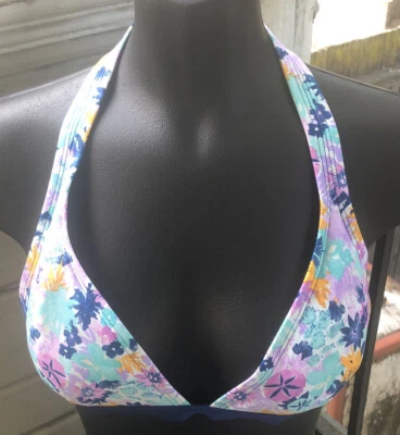 Women’s PATAGONIA Floral Bikini Halter top, Size XL GUC - Image 1 of 4