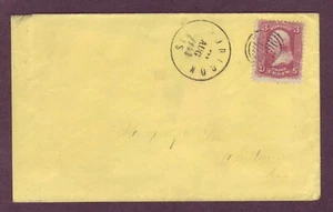 WISCONSIN - HORICON - RARE FANCY CANCEL Ties US# 65 Cover to Clinton IOWA - Picture 1 of 2