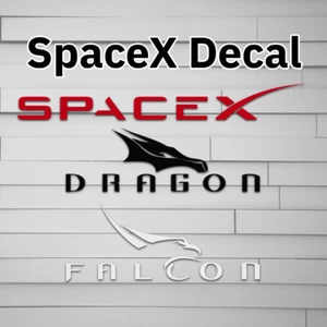 SpaceX Vinyl Decal Space Sticker Laptop Macbook Waterbottle Car NASA falcon - Foto 1 di 5
