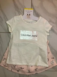 Calvin Klein Jeans Girls 3-piece set , Dress top, Skirt, T-shirt, Size 5, New - Picture 1 of 16
