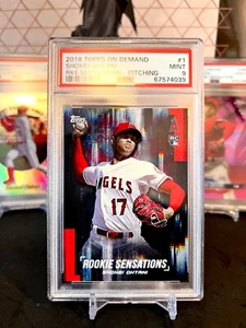 ⭐️ SHOHEI OHTANI 2018 TOPPS ON DEMAND ROOKIE SENSATIONS #1 PSA 9 RC GRADED SP🔥 - Imagen 1 de 3