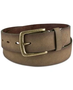 Sun + Stone Men’s Pebbled Faux-Leather Belt, Olive Medium - Picture 1 of 1