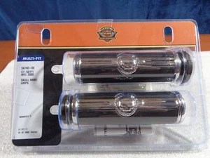 GENUINE HARLEY DAVIDSON, MULTI-FIT, WILLIE G, SKULL HANDGRIPS - Picture 1 of 18