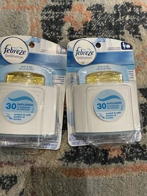 2 X Febreze Set & Refresh Linen & Sky Air Freshener New Housing Unit & 1 Refill - Image 1 of 4