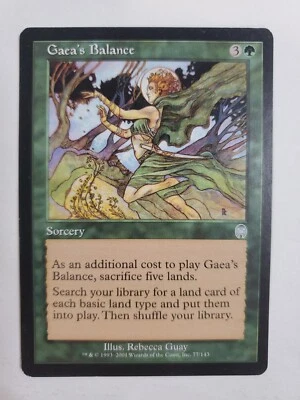 MTG Magic The Gathering Card Gaca's Balance Sorcery Green Apolcalypse 2001 - Image 1 of 2