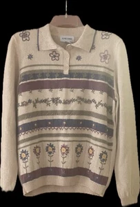 Alfred Dunner Pullover mit Blumenstickerei Neu Mit Etikett Größe S - Bild 1 von 7