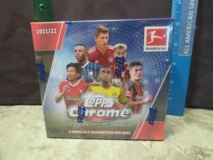 2021/22 Topps cromado edición zafiro de la Bundesliga sellado caja de hobby - Imagen 1 de 4