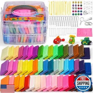 Polymer Clay,Ixiaoyoo Oven Bake Modeling Clay for Kids, DIY Starter Kits Mode - Picture 1 of 5
