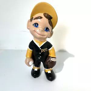 Vintage 70s Baseball Player Smiley Boy PETS Ceramic Atlantic Mold Figurine - Picture 1 of 10