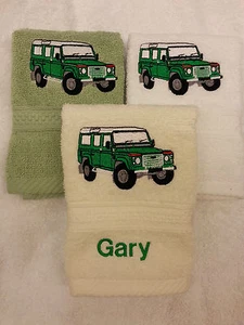 ¡UN PAÑO FACIAL PERSONALIZADO LAND ROVER NAVIDAD REGALO PRESRNT BORDADO! - Imagen 1 de 2