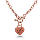 Stainless Steel Reiki Zonar Healing Heart Charm Bracelet, Necklace, Set