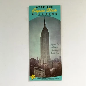 Folleto de recuerdo del Empire State Building de la década de 1960 Rand McNally - Imagen 1 de 8