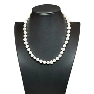 White House Black Market Genuine Real Authentic Pearl Necklace Gold Tone WHBM - Picture 1 of 13