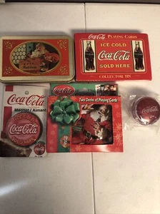 3 Sealed Vintage Coca-Cola Christmas/Santa Clause Playing Cards/1 Magnet/1 Yoyo! - Picture 1 of 10