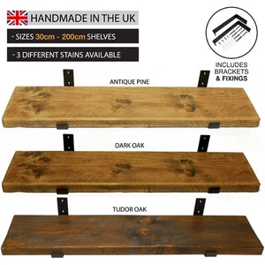 Andamio Tablero Estante de Pared Artesanal Rústico Madera Estantes Soportes Hechos a Mano - Imagen 1 de 41