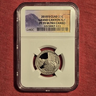 USA 2010-S Quarter 25c Coin: Grand Canyon National Park Clad - NGC PF70 - Image 1 of 4