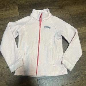 Columbia Girls Fleece Jacket Pink Full-Zip Casual Fall Small - Picture 1 of 2