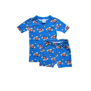Hanna Andersson Short John Pajama Set Marvel Captain Marvel Size 4 - Picture 1 of 7