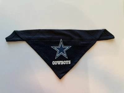 🏈 达拉斯牛仔狗头巾 - 尺寸 S - NFL 宠物服装 — 第 1/4 张图片