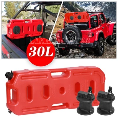 Paquete de combustible de 30L 8 galones contenedor de gasolina lata de combustible y bloqueo apto para Jeep UTV Polaris RZR Foto 1 de 4