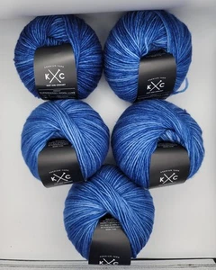 K & C Superwash Wool Luxe, Lot of 5, 215 yds ea, Color is Lapis, #2 NEW, READ - Picture 1 of 5