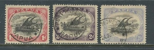 Papua 1908 1d, 2d, 2 1/2d used - Picture 1 of 1