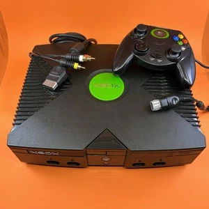Microsoft OG Original Xbox, Logitech Controller, AV Cable - Works/Disk Failed - Bild 1 von 10