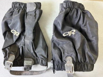 Outdoor Research Rocky Mountain Low Gaiters Size L/XL Black Gators - Image 1 of 3
